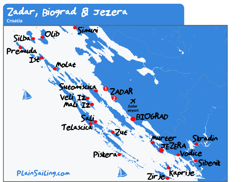 Map of the Kornati Islands